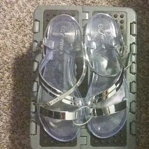 NWOT Silver flats!
